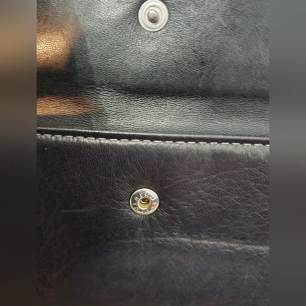 Dior Saddle Long Wallet - Black Leather